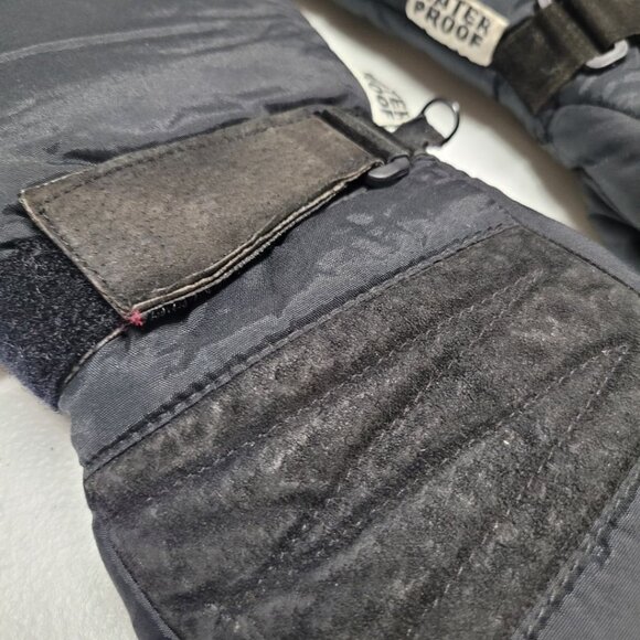 Snowmobile Mittens Adjustable Strap Thinsulate Waterproof Black Small Winter - Picture 5 of 8